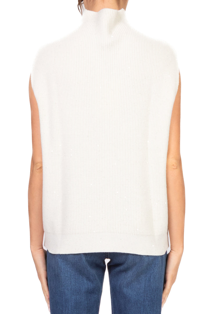 Have One - Gilet mezzo collo con micro paillettes Art. LNC-P001