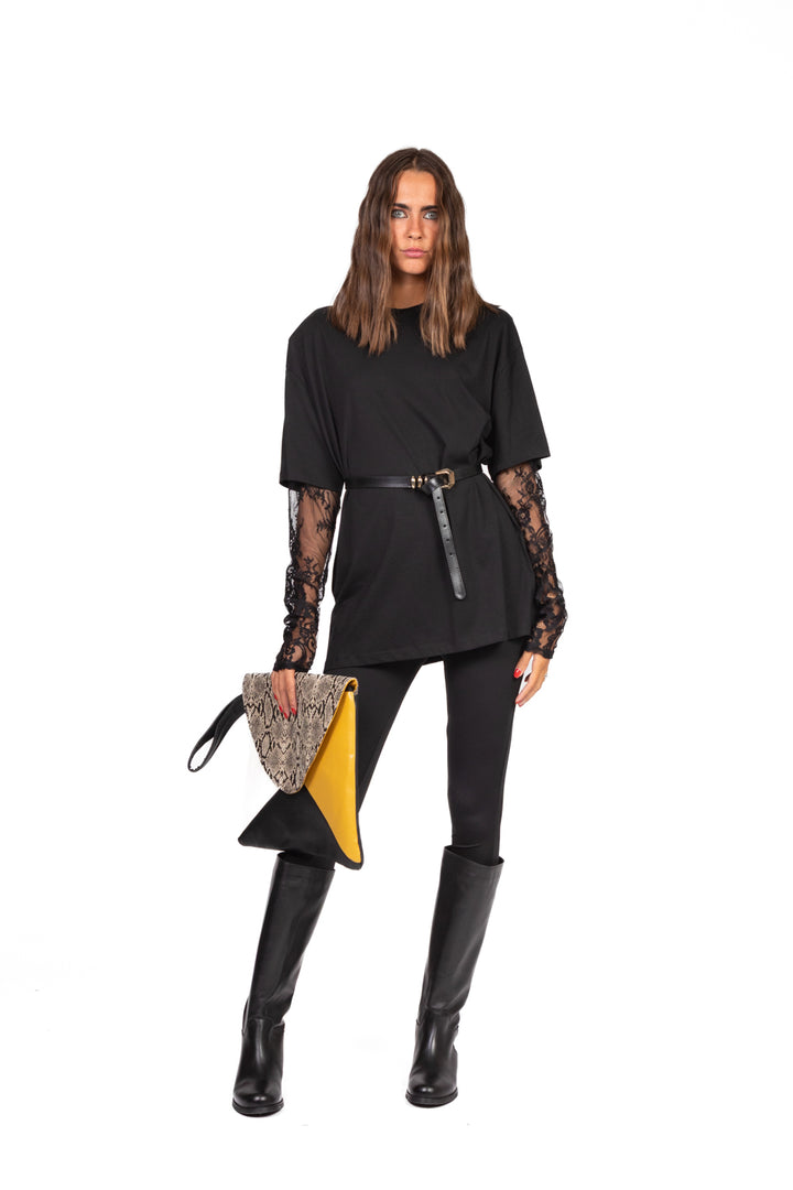 Vicolo - T-Shirt over maniche pizzo Art. UF0062