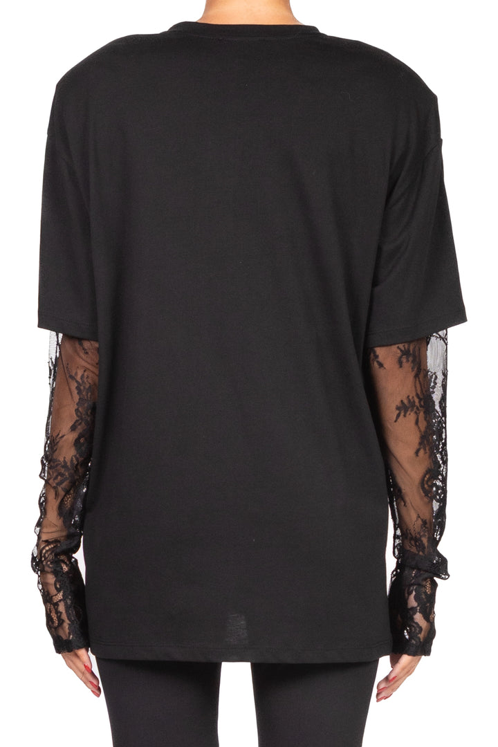 Vicolo - T-Shirt over maniche pizzo Art. UF0062