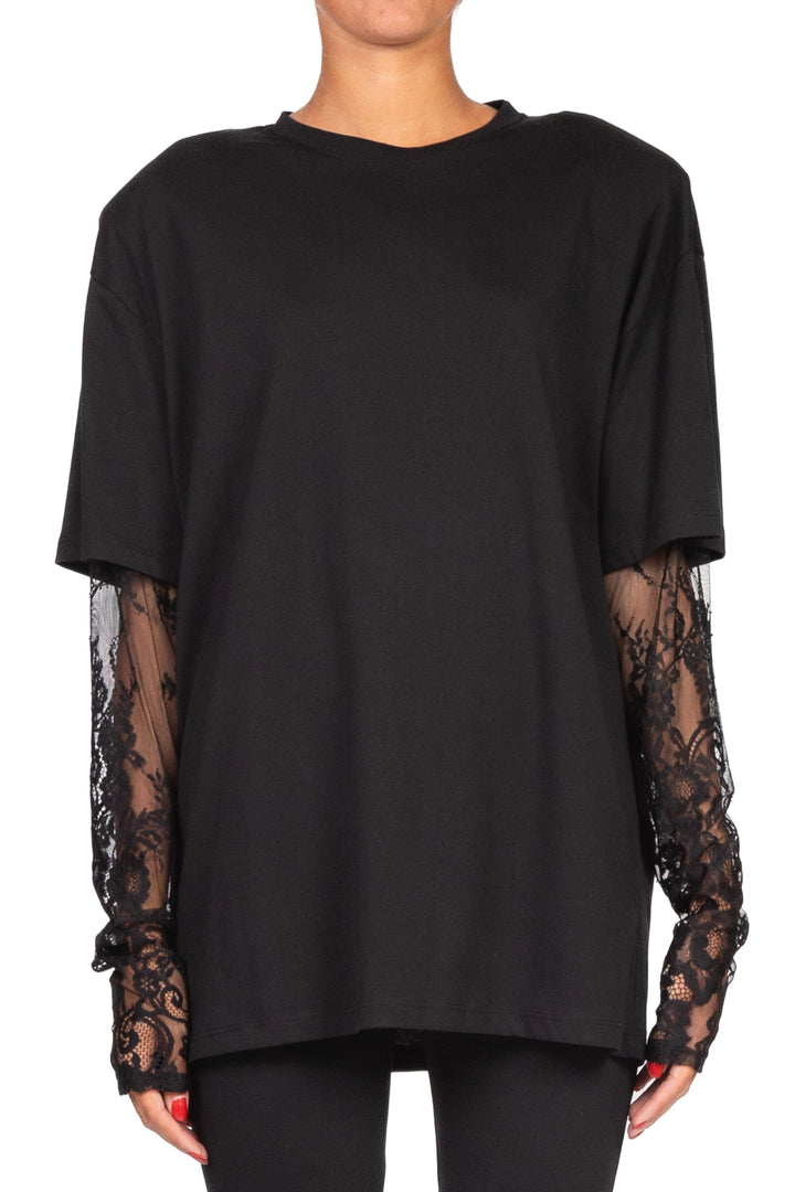 Vicolo - T-Shirt over maniche pizzo Art. UF0062