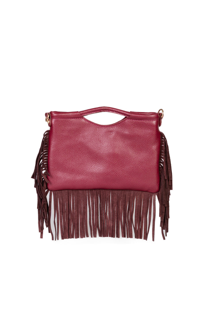 Upper - Pochette in pelle con frange