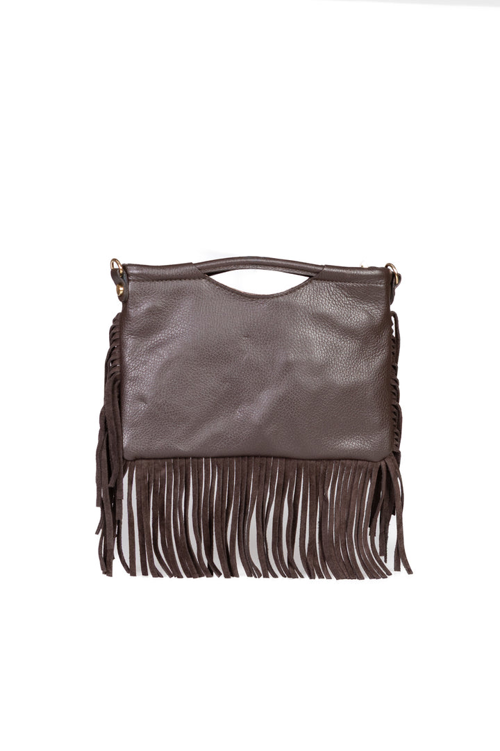 Upper - Pochette in pelle con frange