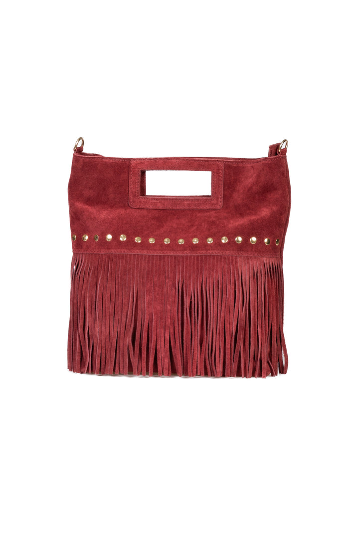 Upper - Borsa a mano con frange e borchie