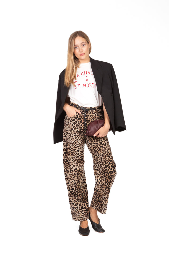 Tensione In - Pantalone barrel animalier Art. W25P529