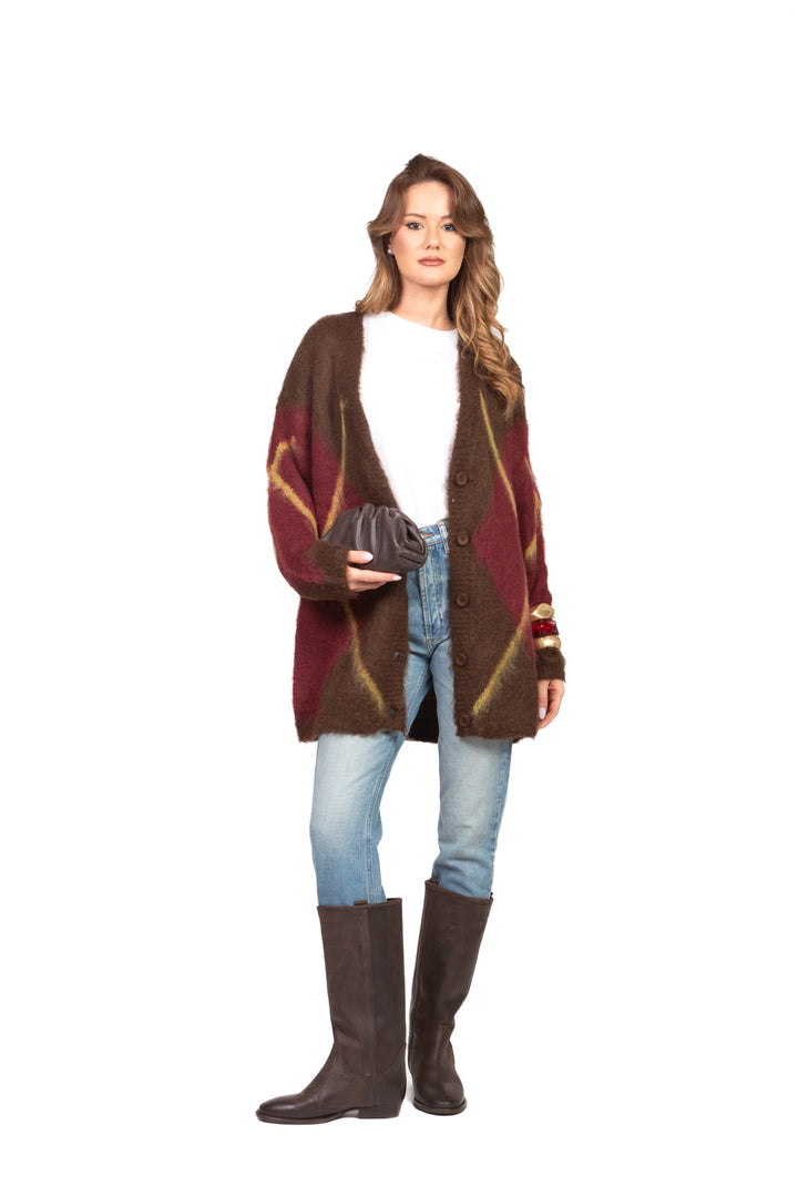 Vicolo - Cardigan mohair a rombi Art. 55041F