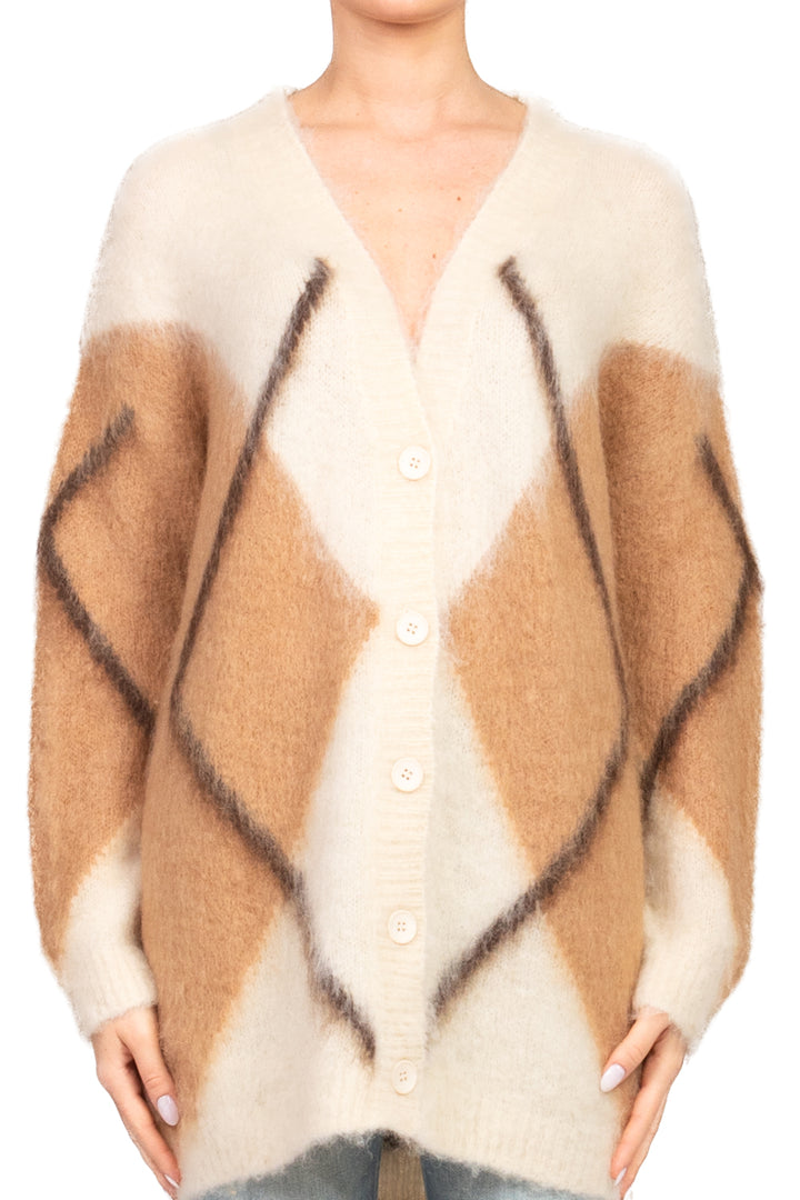 Vicolo - Cardigan mohair a rombi Art. 55041F
