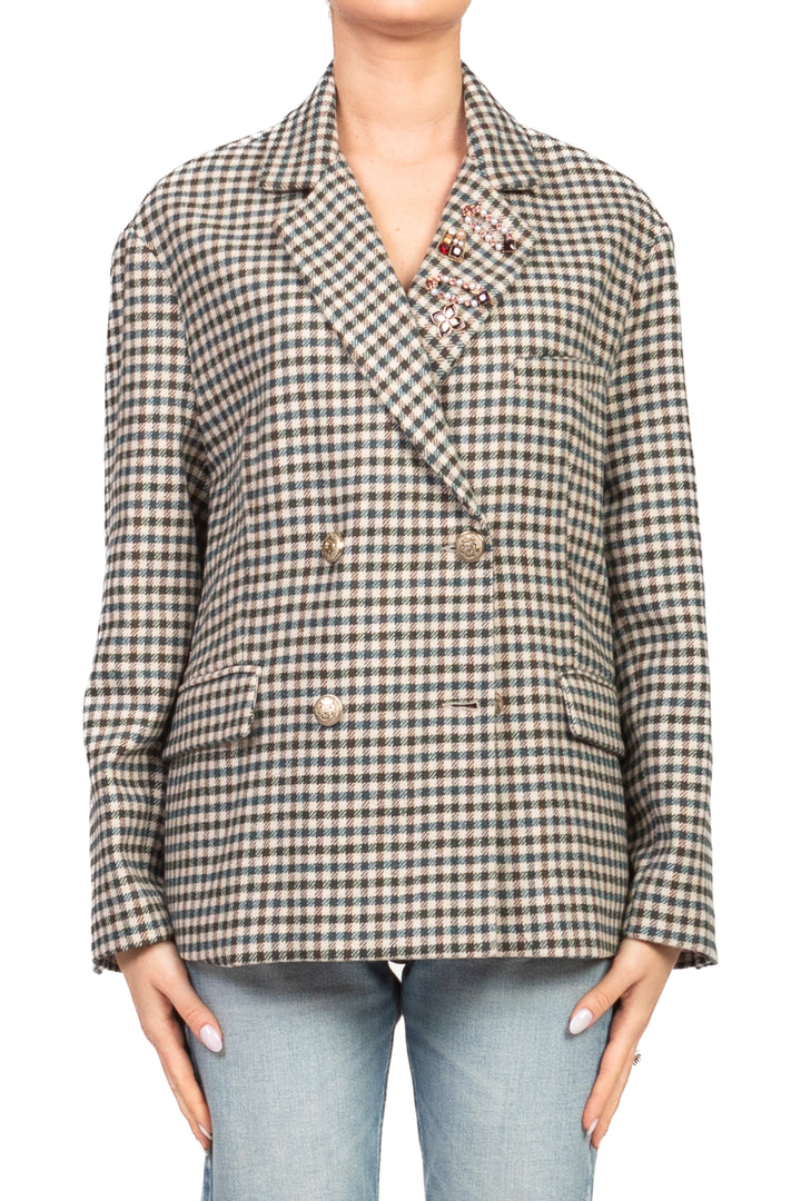 Tensione In - Giacca quadretti doppio petto Art. 26B1180