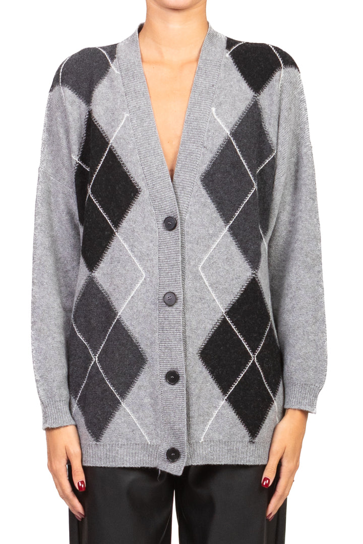 Vicolo - Cardigan lungo rombi Art. 77098F