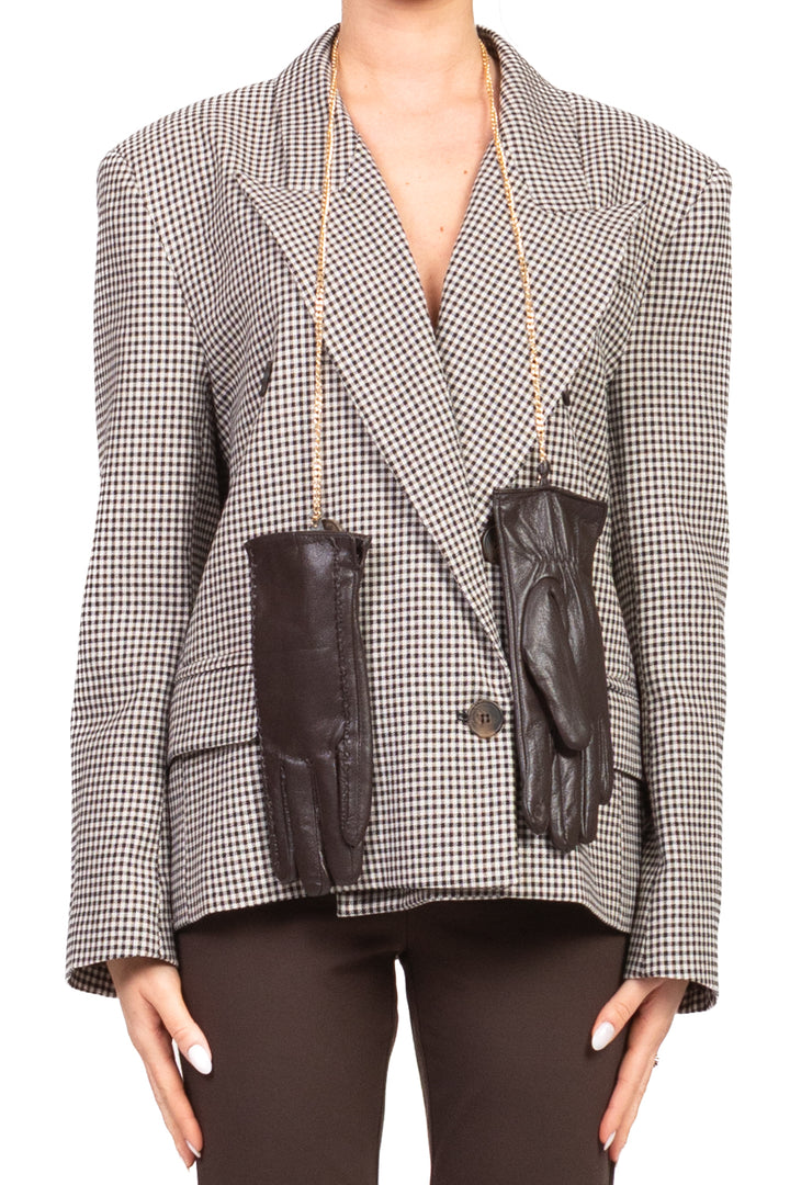 Tensione In - Giacca quadretti con guanti Art. 37908