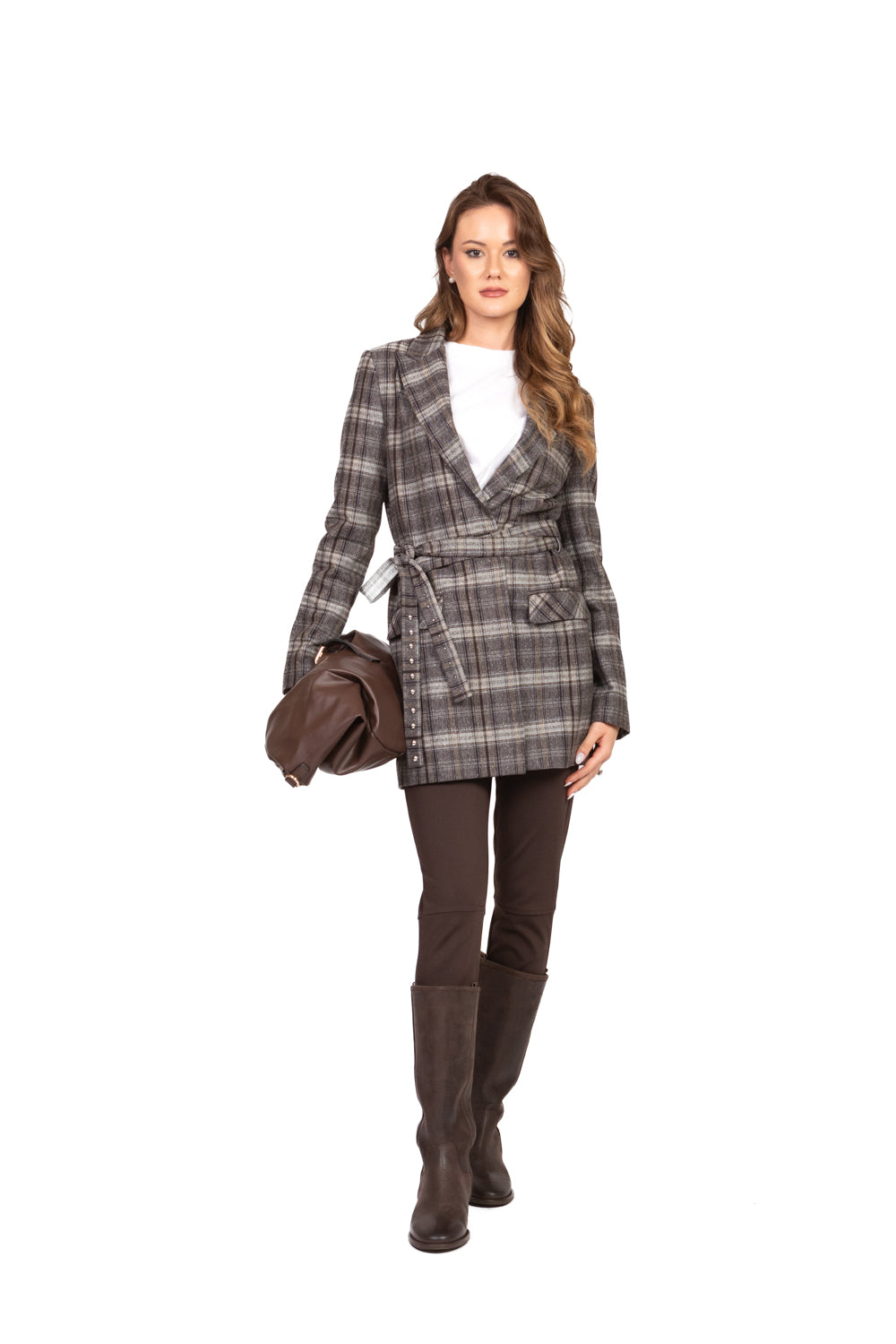 Dixie - Giacca check con fusciacca con borchie Art. JDDPYNUU