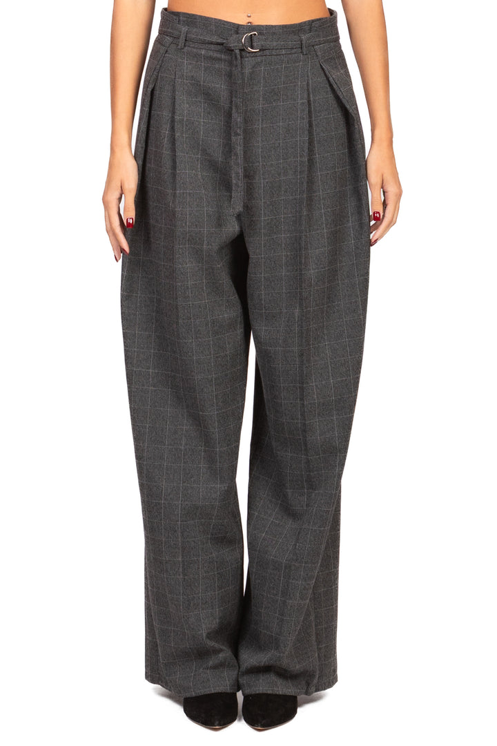 Vicolo - Pantalone palazzo galles con cinta Art. TF1731