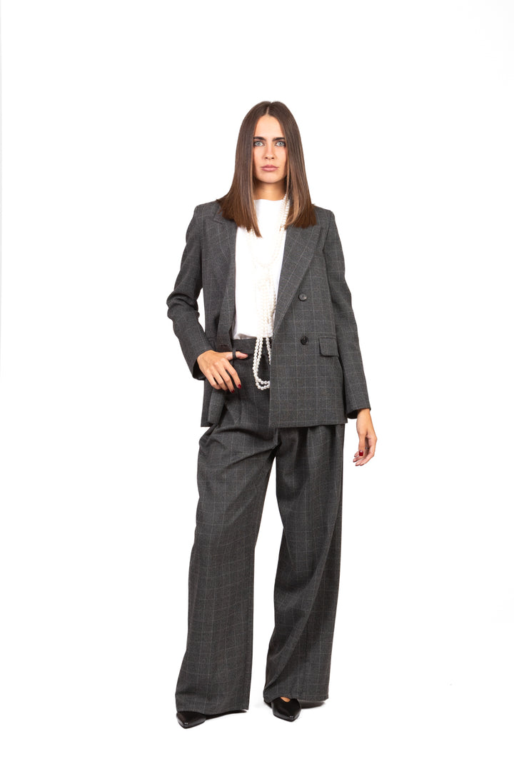 Vicolo - Pantalone palazzo galles con cinta Art. TF1731