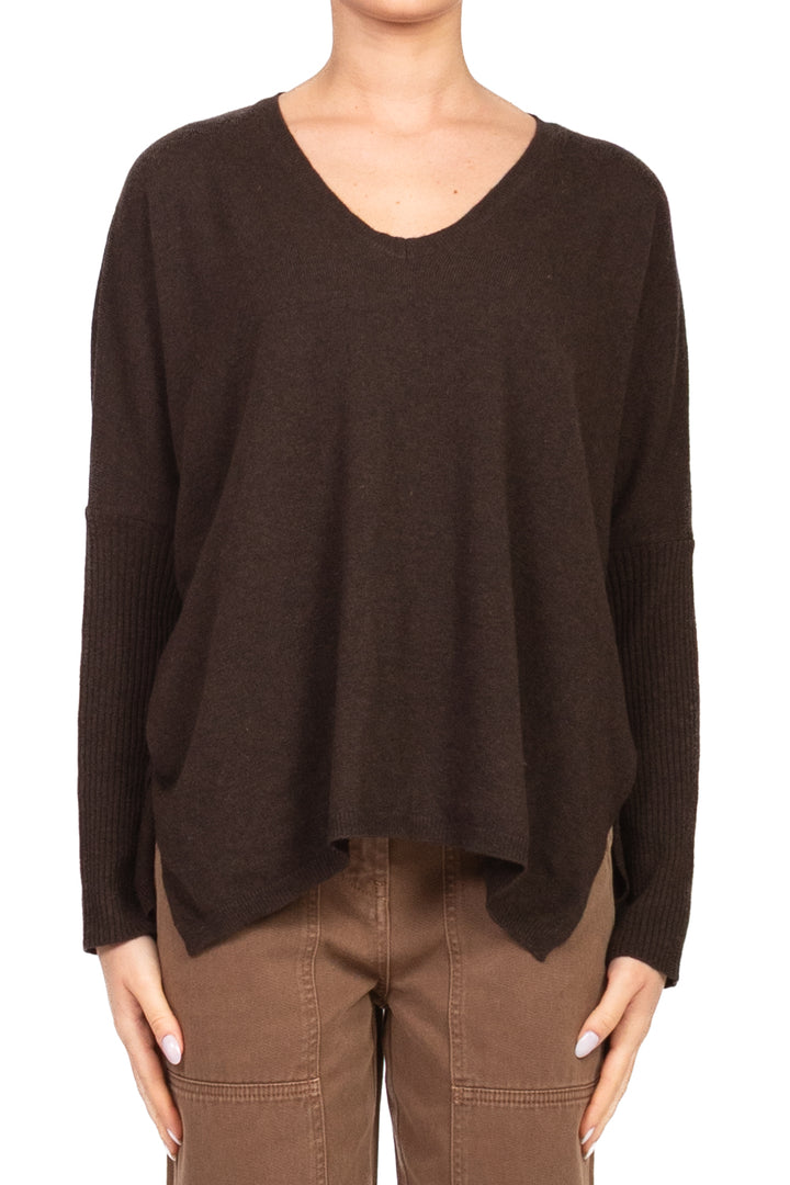 Kontatto - Maglia scollo V con frange Art. 3M1074NI