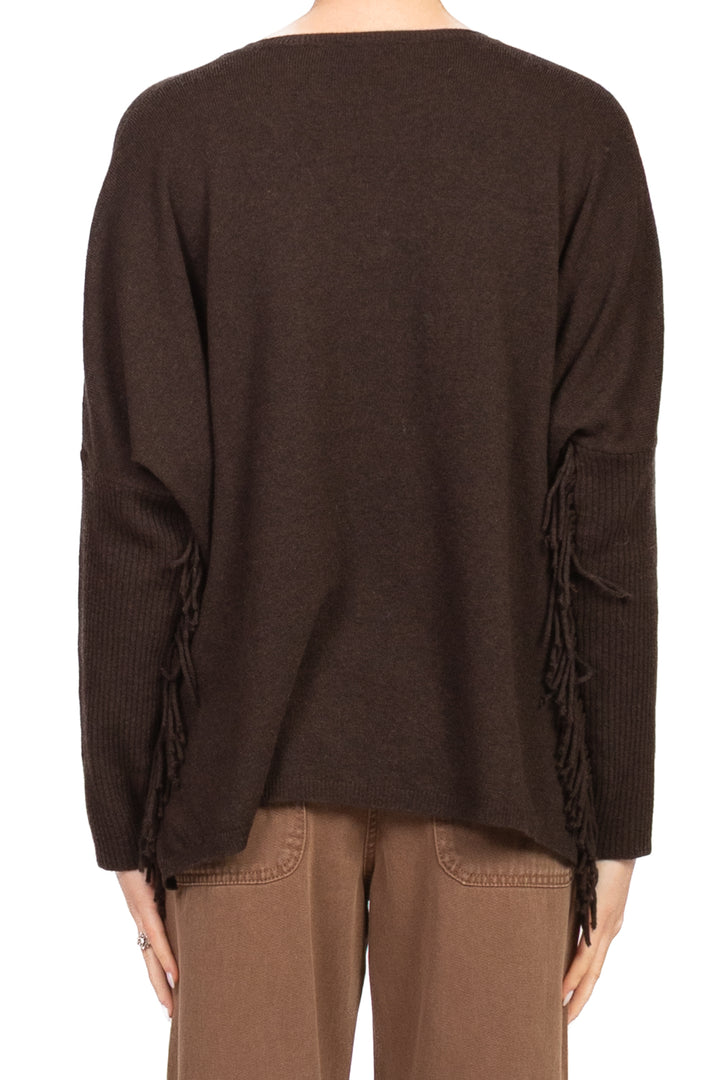 Kontatto - Maglia scollo V con frange Art. 3M1074NI