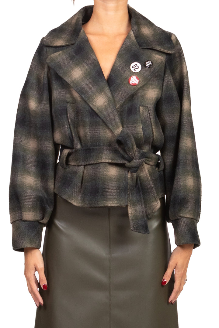 Dixie - Giacca bomber quadri doppio petto Art. KBANYMRP