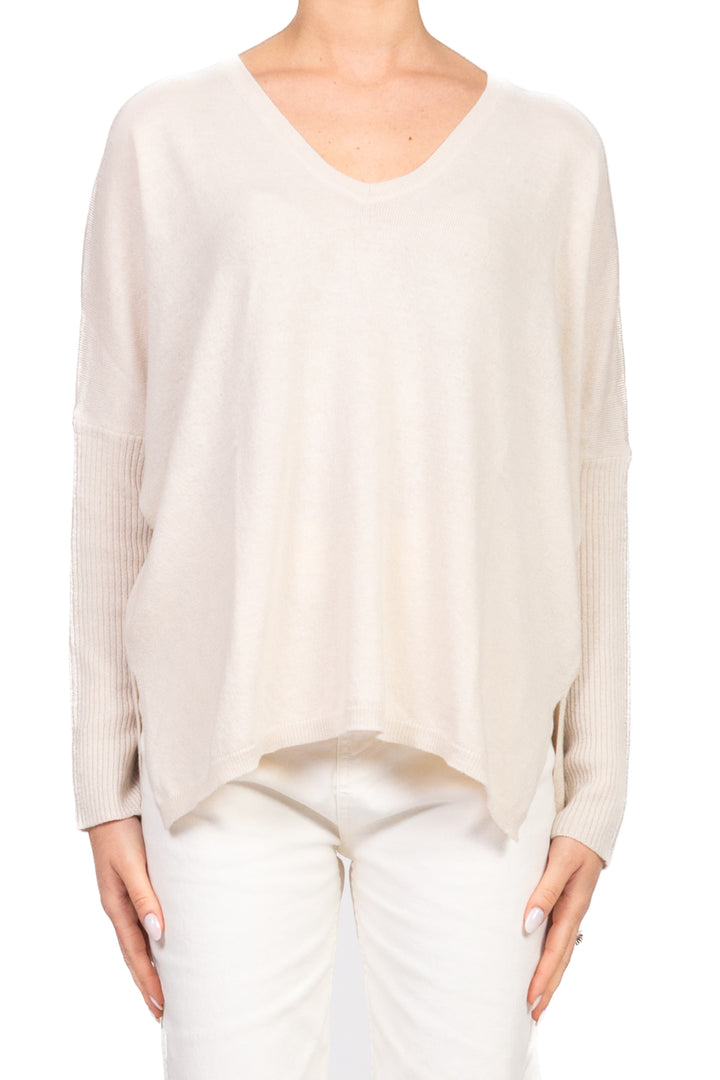 Kontatto - Maglia scollo V con frange Art. 3M1074NI