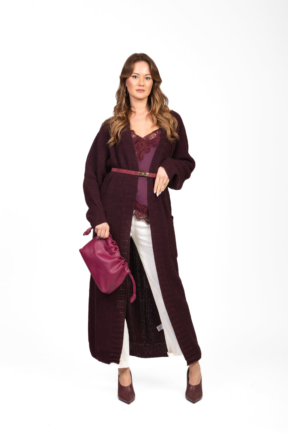 Lishengping Kimono lungo da spiaggia, cardigan aperto sul davanti, con coulisse, bianco-2