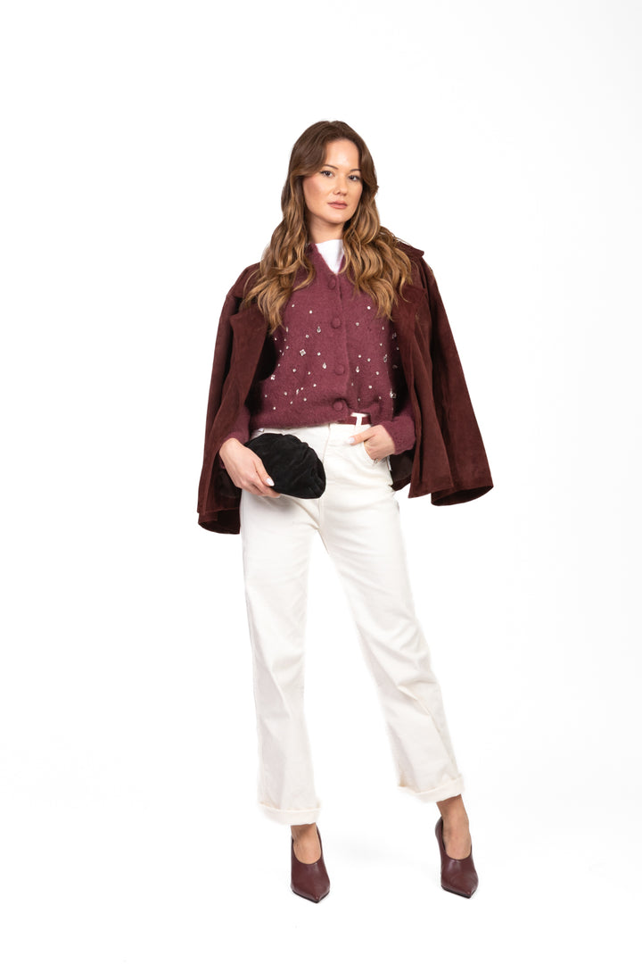 Vicolo - Cardigan mohair con applicazioni Art. 55050F