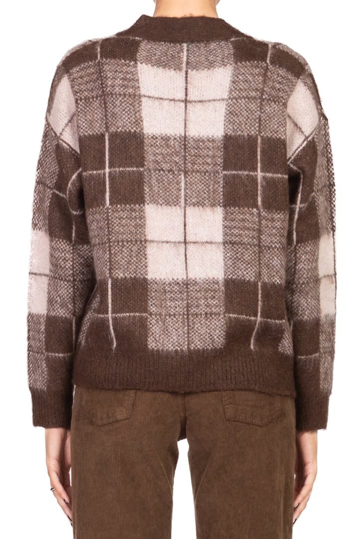 Vicolo - Cardigan quadri bottoni oro Art. 55202F