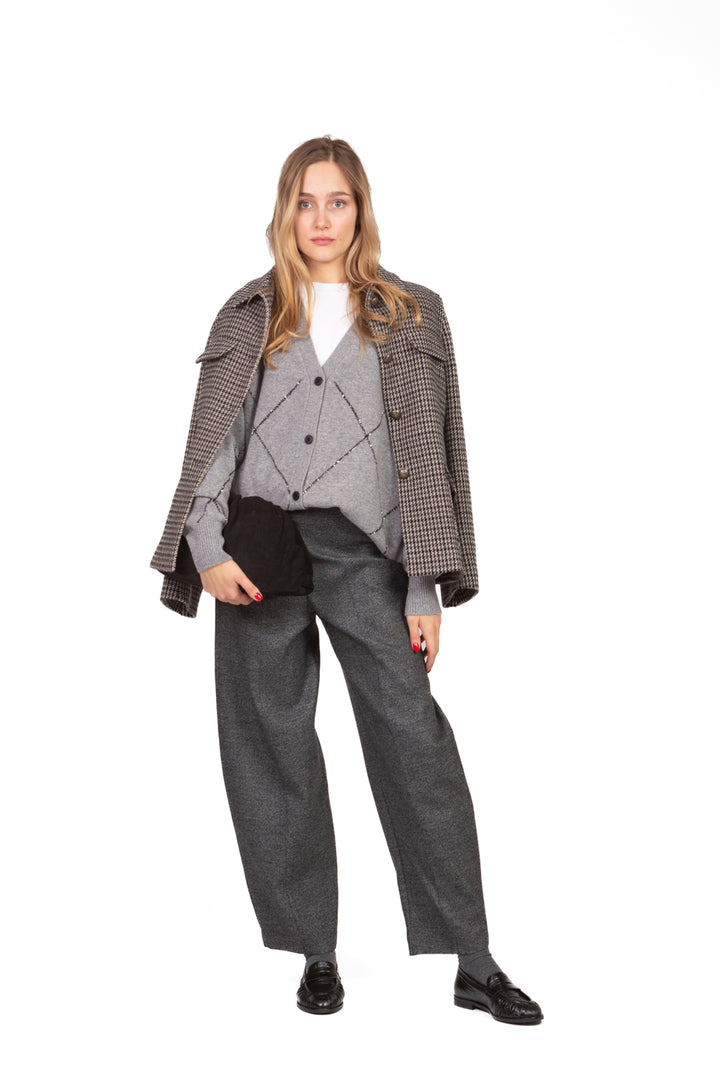 Tensione In - Giacca cappotto pied de poule Art. 37993