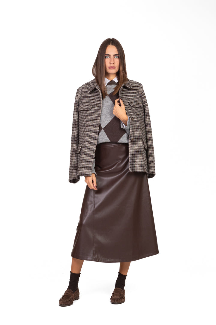 Tensione In - Gonna trapezio ecopelle Art. CQ1172