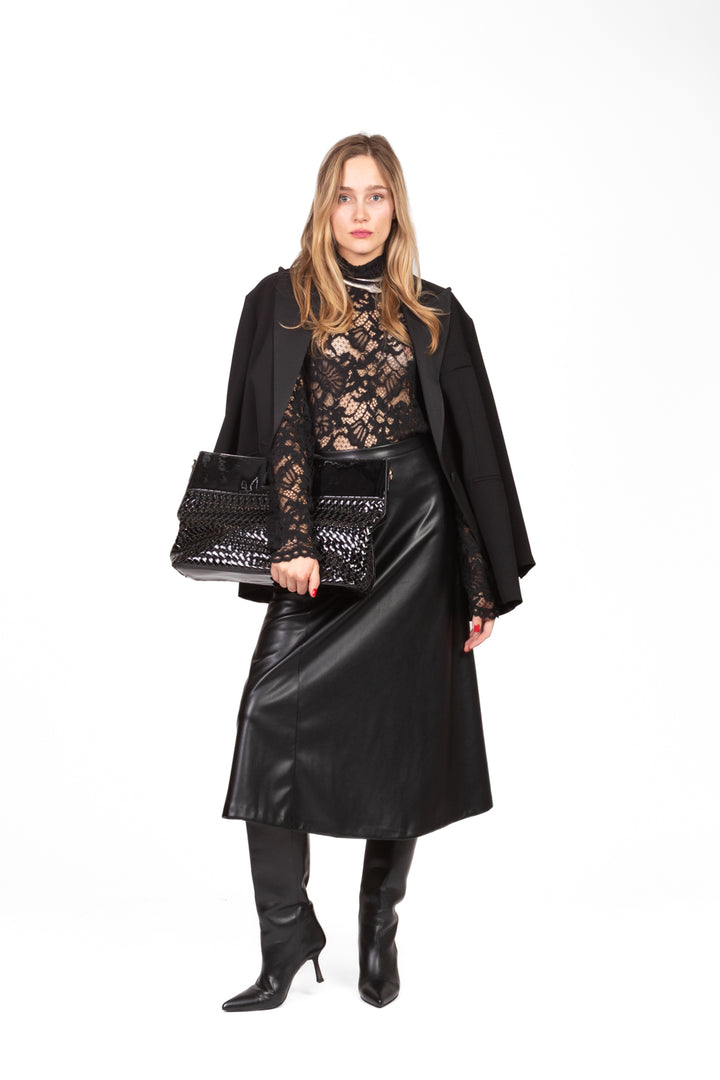 Tensione In - Maglia collo alto pizzo Art. EV1222