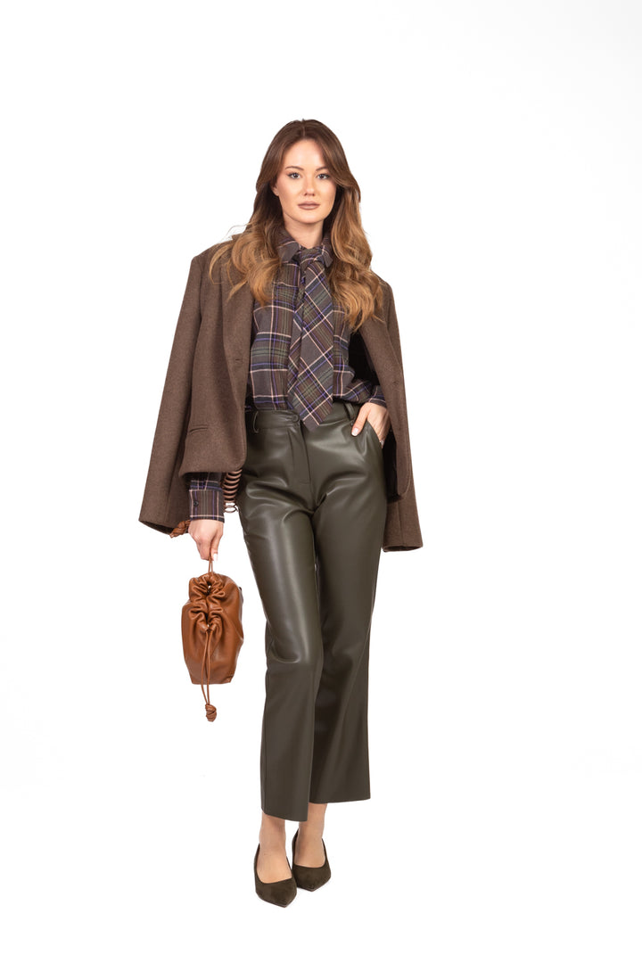 Tensione In - Pantalone trombetta ecopelle Art. 222128-25