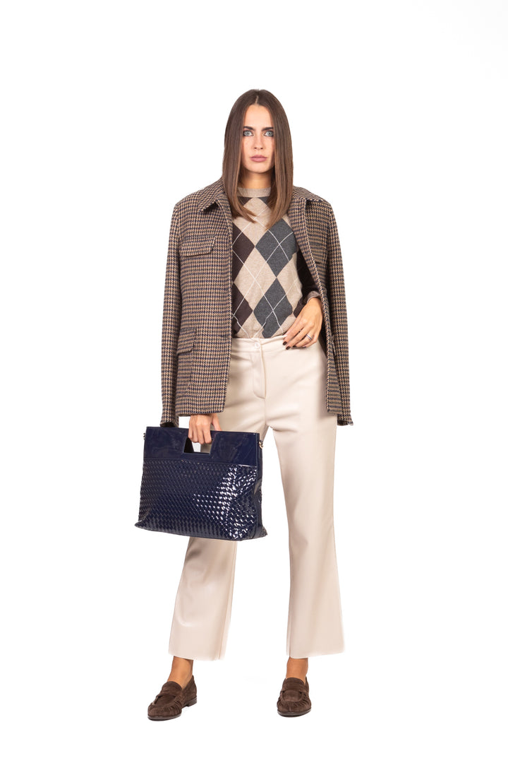 Tensione In - Giacca cappotto pied de poule Art. 37993