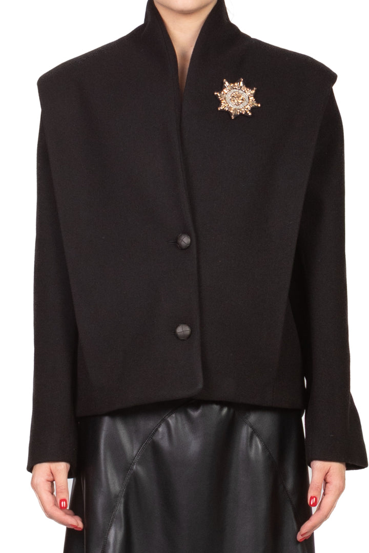 Tensione In - Giacca cappotto con spalline Art. W25J825