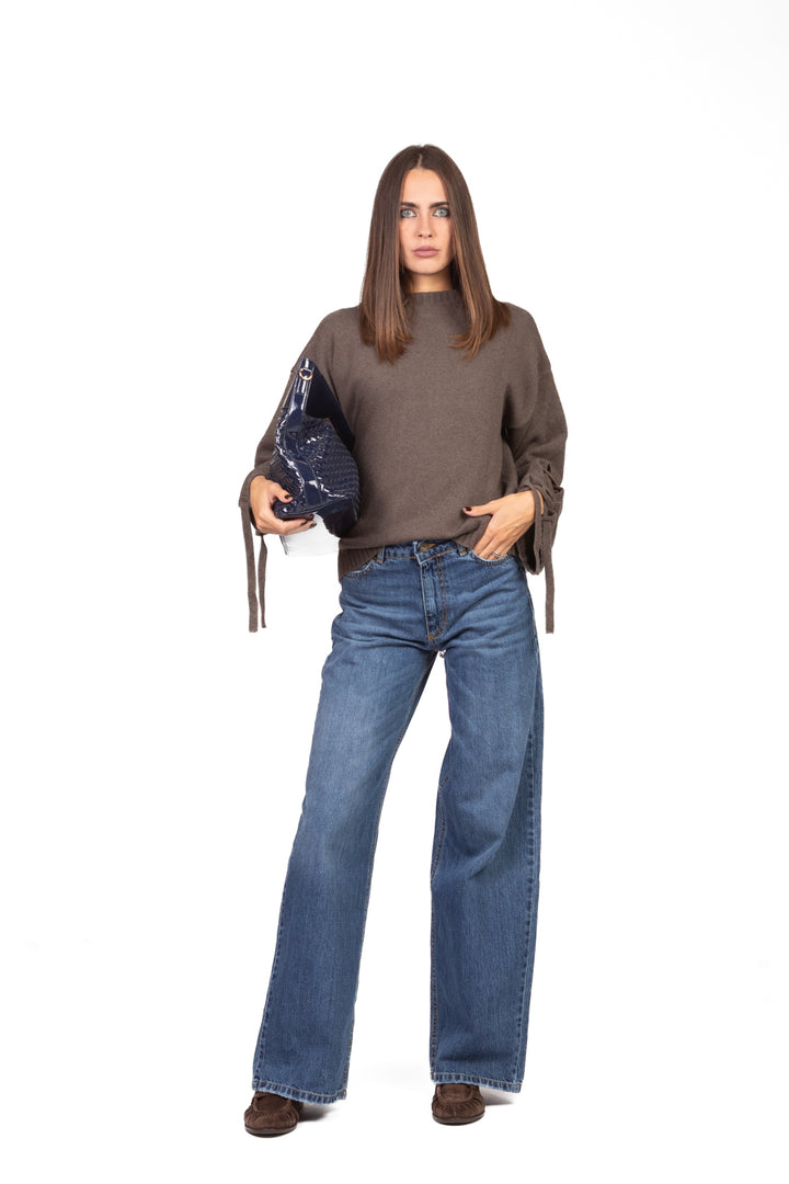 Vicolo - Maglia girocollo manica con lacci Art. 77202F