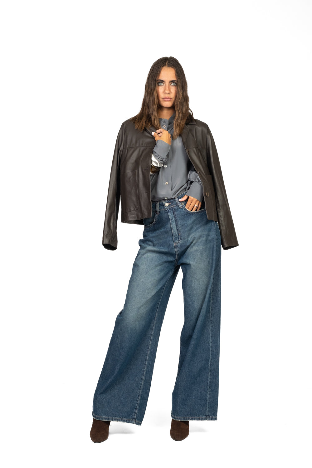 Tensione In - Jeans palazzo con tasconi Art. GIUSI-RAY-BLU