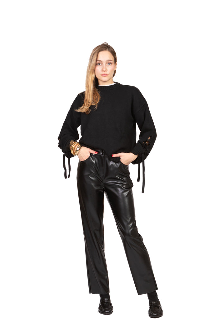 Vicolo - Maglia girocollo manica con lacci Art. 77202F