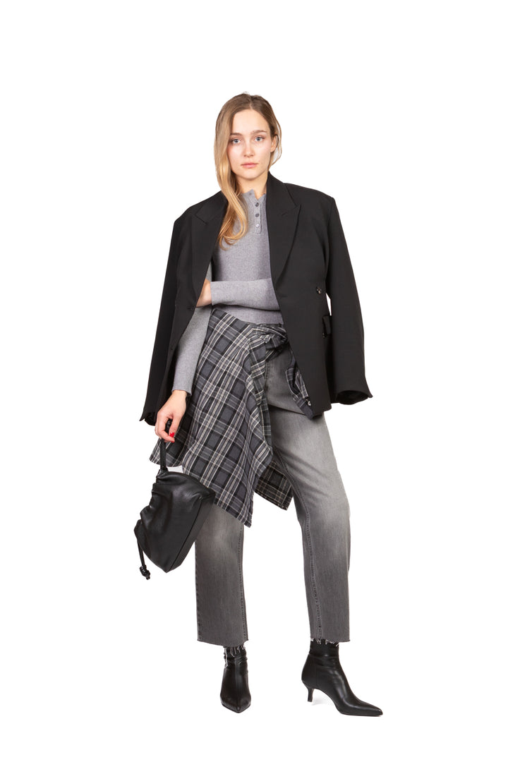 Vicolo - Maglia costine con bottoncini Art. 22026F