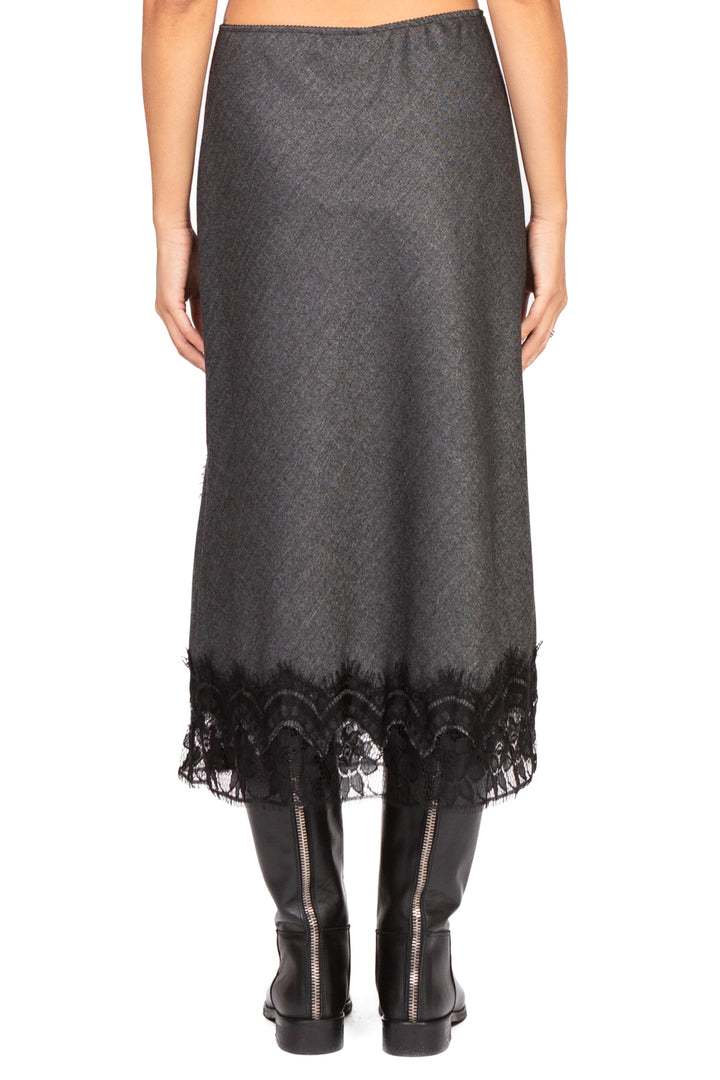 Tensione In - Gonna spigata intarsi pizzo Art. 37619