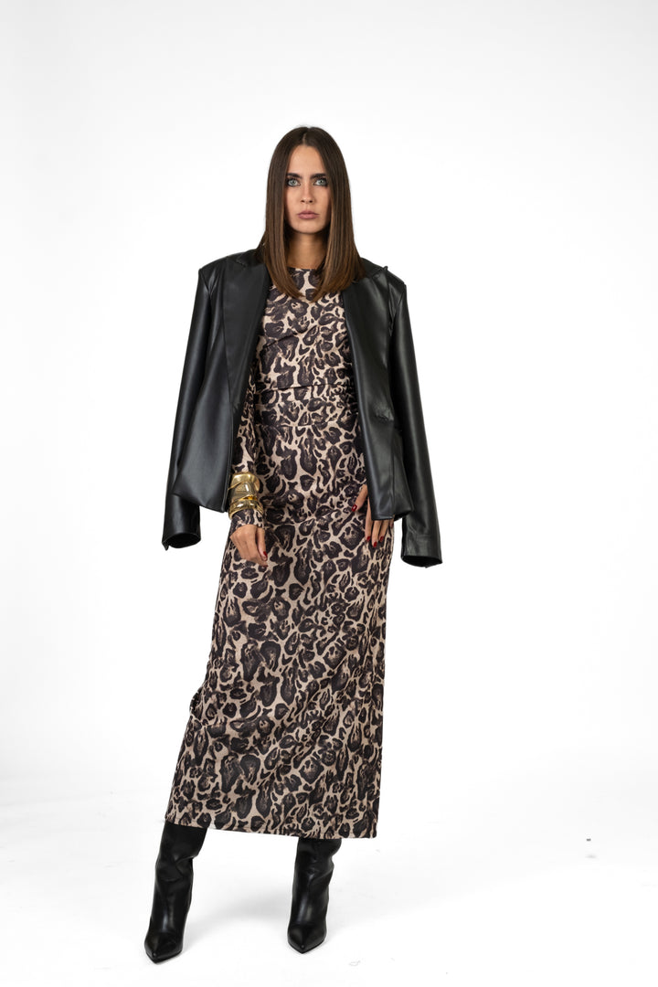 Imperial - Abito animalier scollo posteriore Art. AFDKKOT