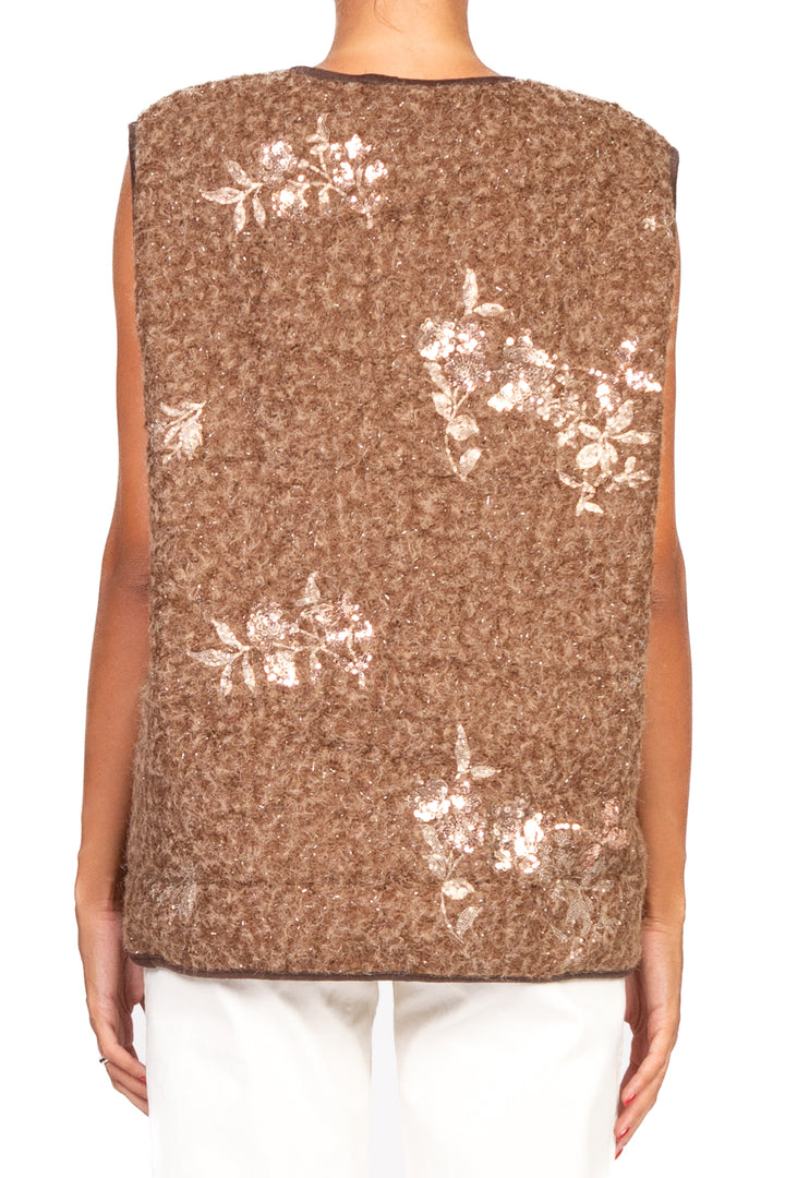Vicolo - Gilet teddy con paillettes Art. TF1061