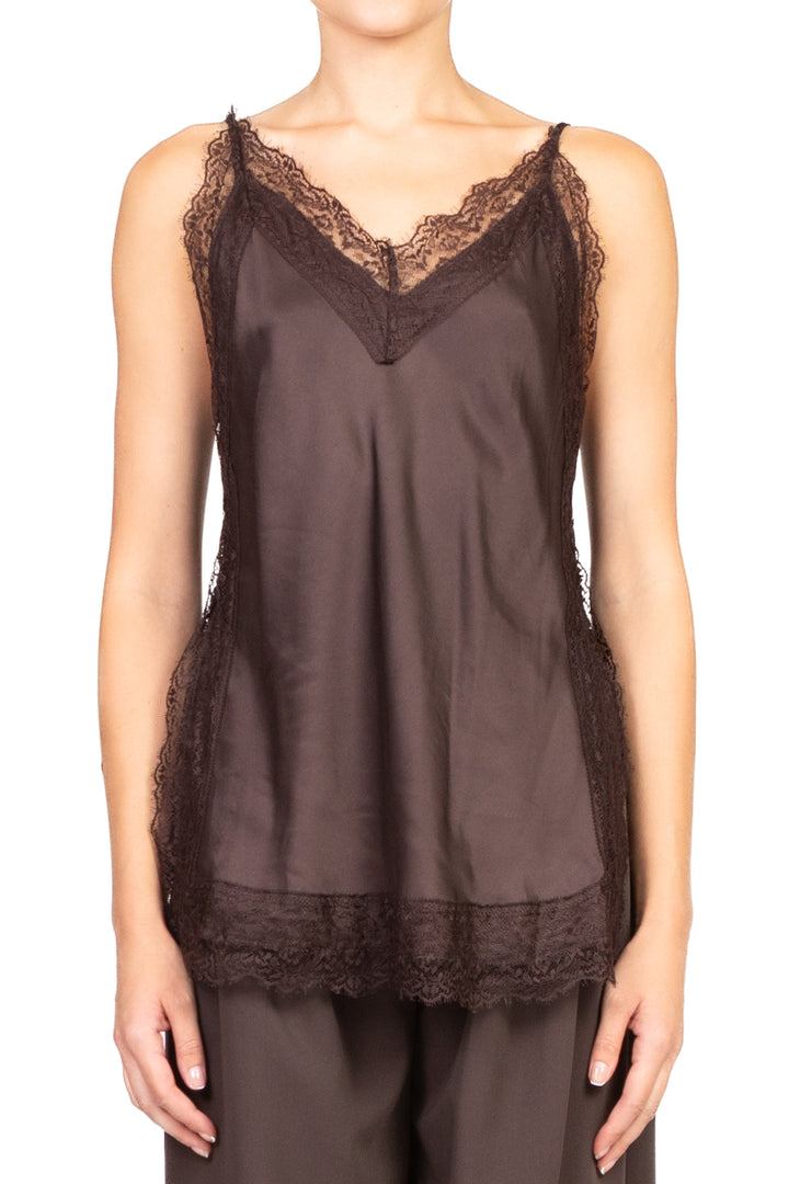 Vicolo - Top in satin profili pizzo Art. TF0192