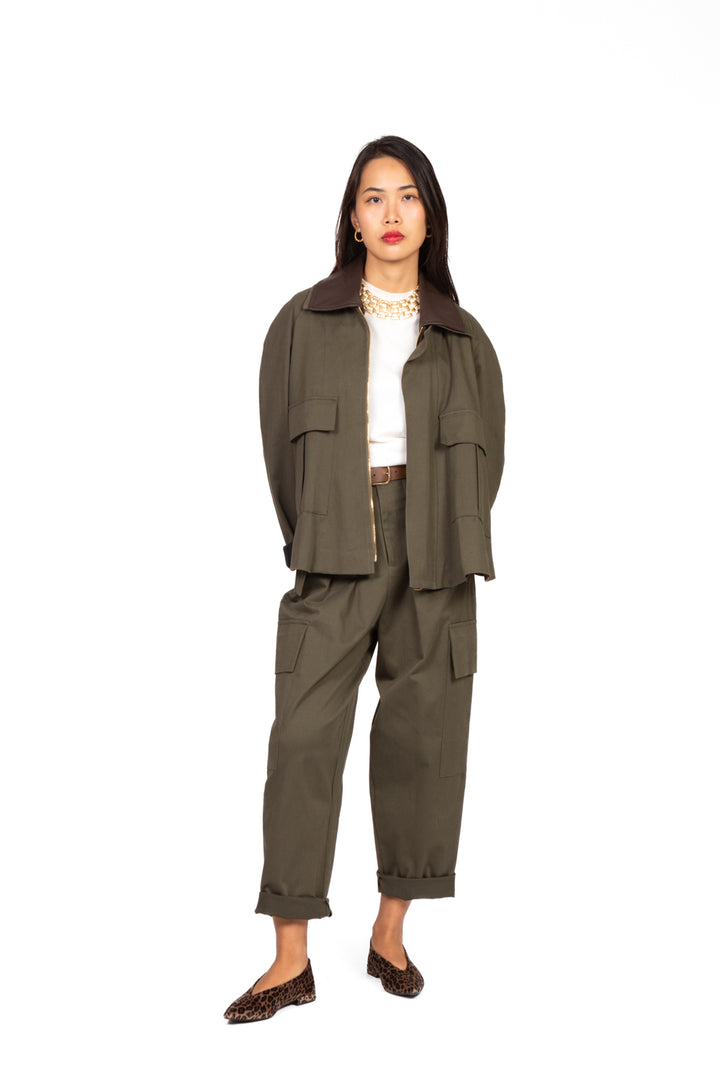 Vicolo - Giacca army colletto ecopelle Art. TF0843