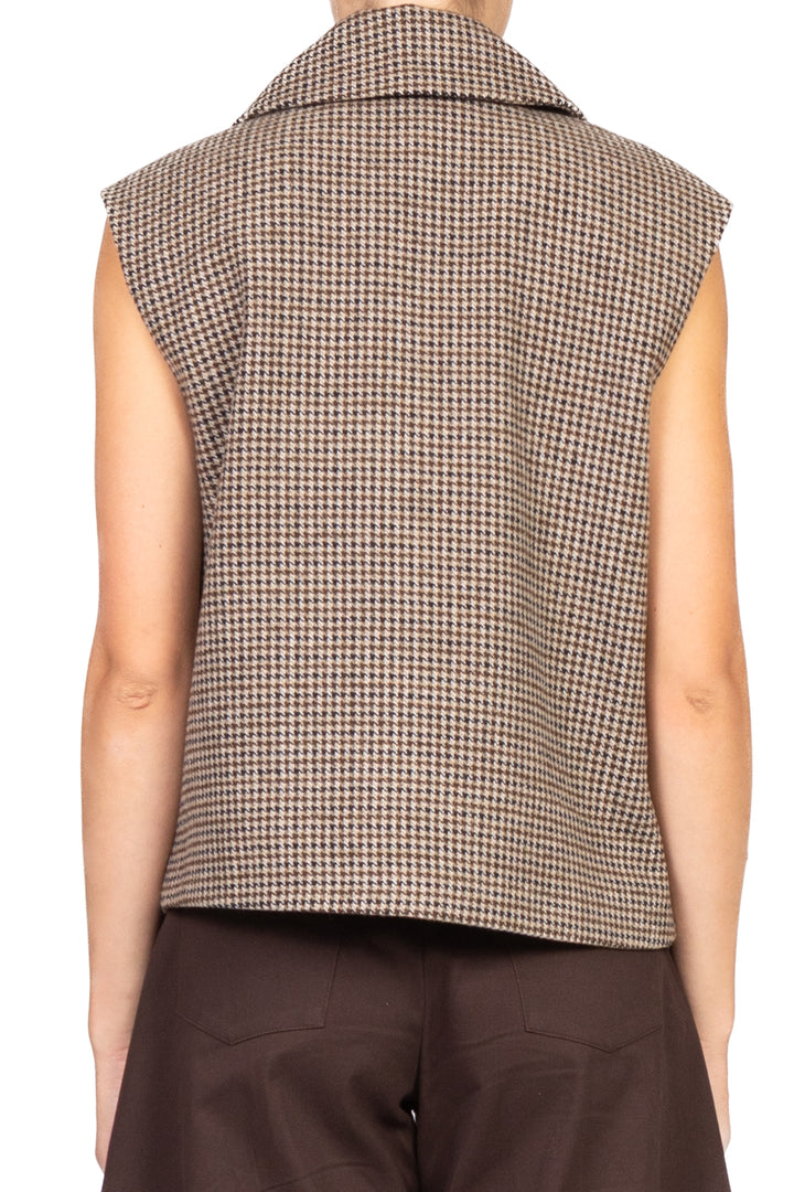 Tensione In - Gilet pied de poule con spille Art. W25J393