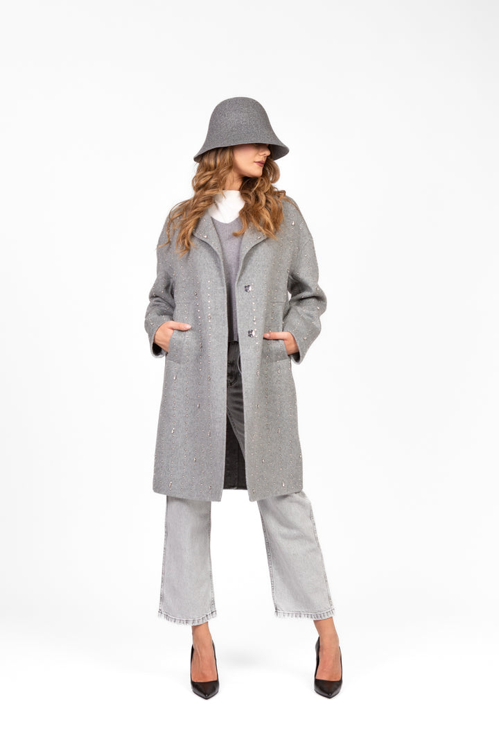 Vicolo - Cappotto hand made con applicazioni Art. TF0033