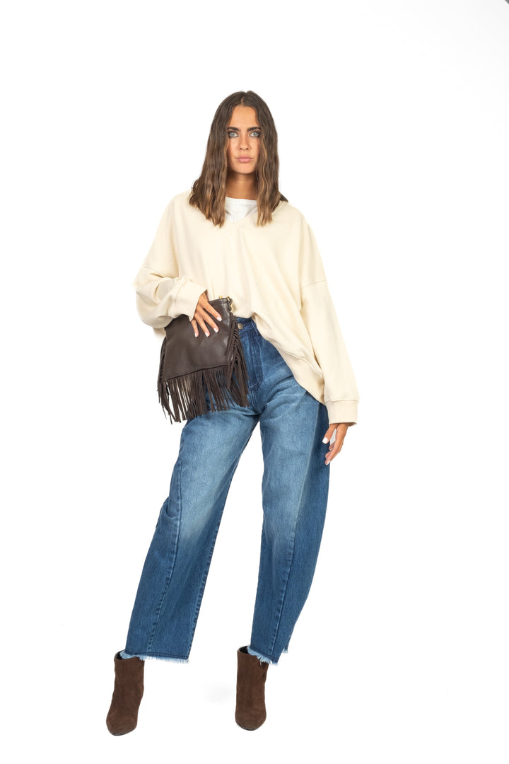 Tensione In - Jeans balloon sfrangiato Art. W25P630