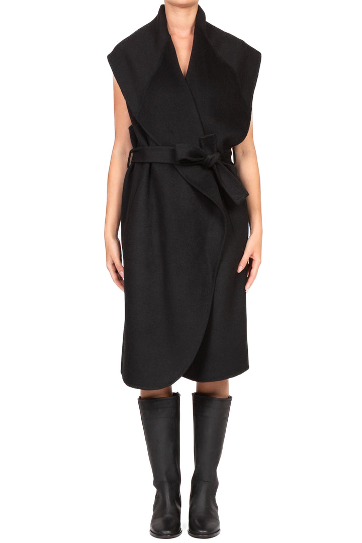 Vicolo - Cappotto hand made smanicato con cinta Art. TF0056