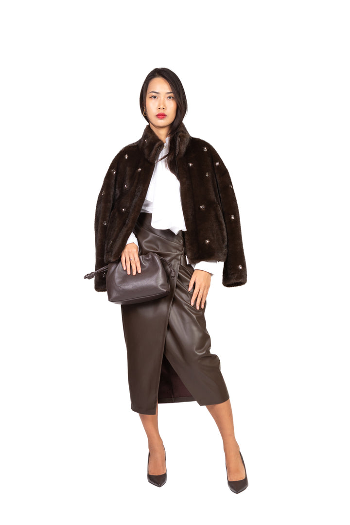 Dixie - Gonna ecopelle midi Art. G041Y031