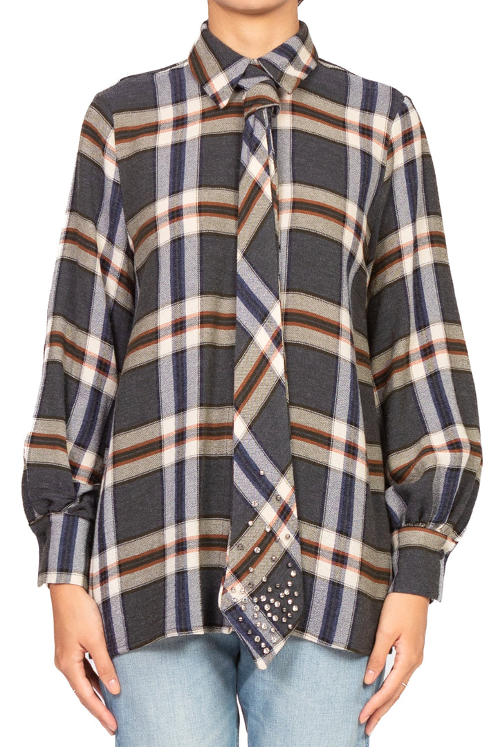 Dixie - Camicia check con cravatta Art. CFALYBGUA