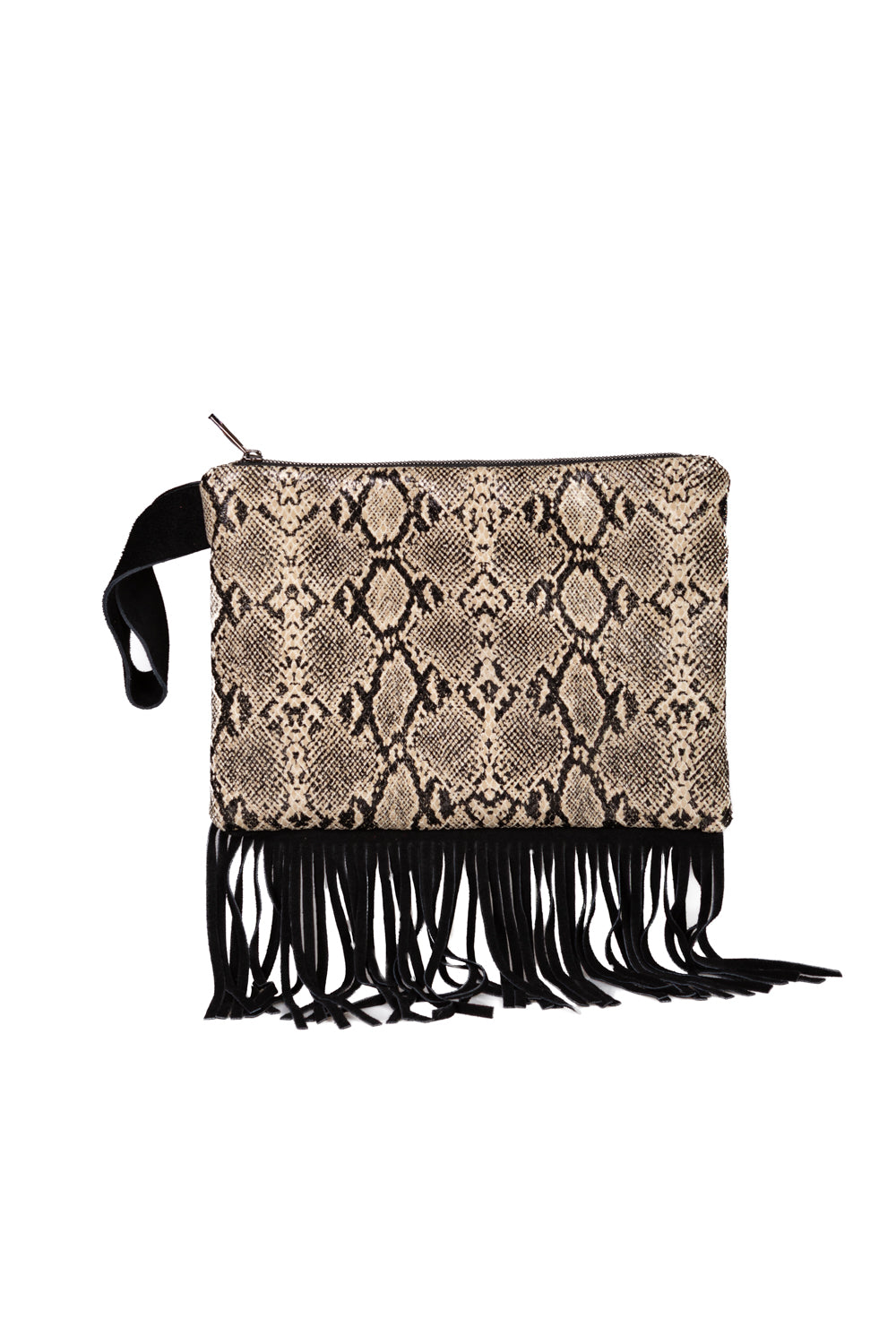 Tensione In - Pochette pitonata con frange Art. 37591