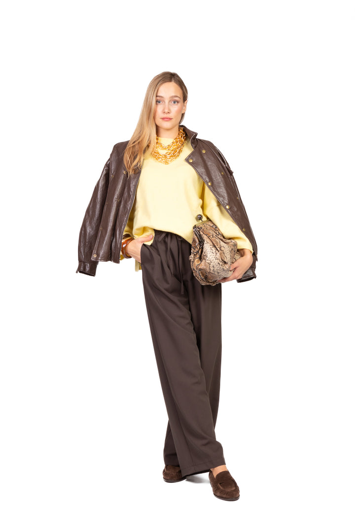 Vicolo - Pantalone palazzo con coulisse Art. TF0374