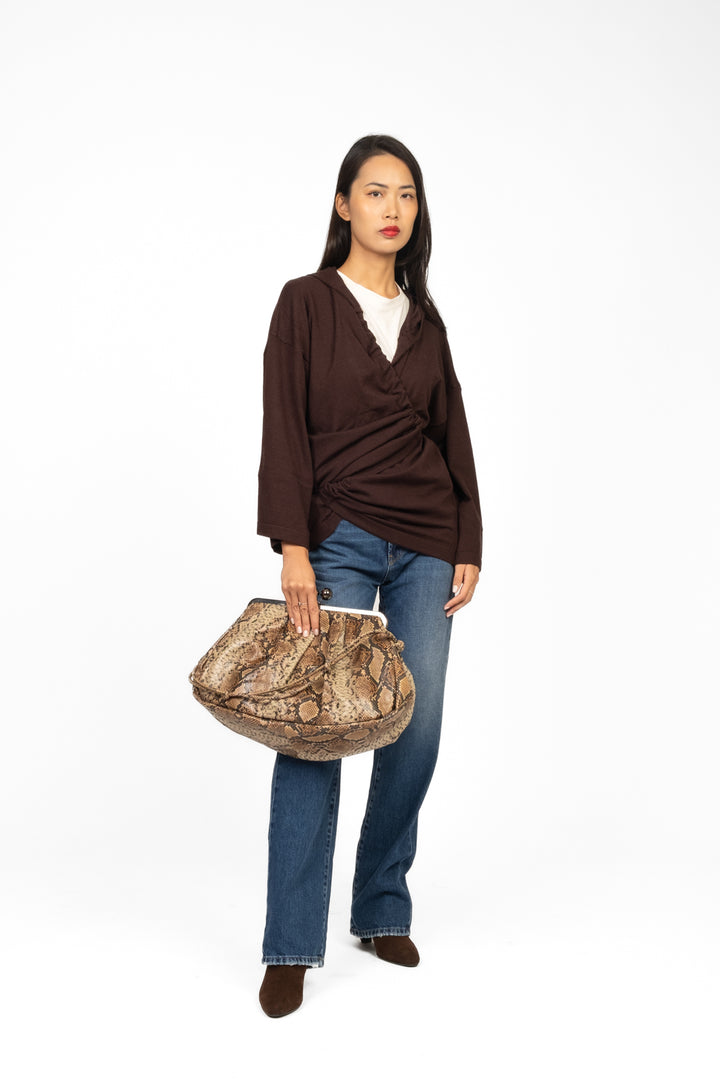 Vicolo - Cardigan aperto con cappuccio Art. 22148F