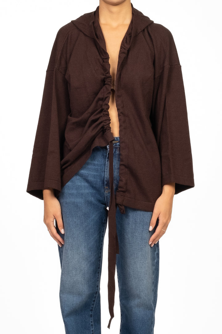 Vicolo - Cardigan aperto con cappuccio Art. 22148F