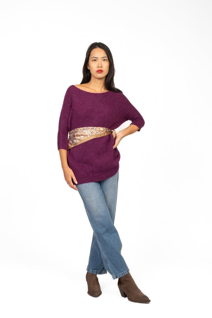 Kontatto - Maglia lunga in mohair mezza manica Art. 3M0872C