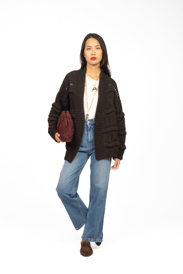 Vicolo - Cardigan aperto traforato Art. 33047F